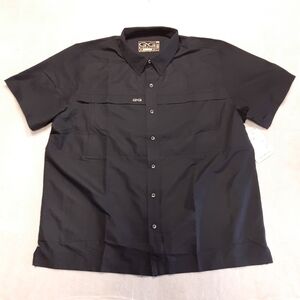 GameGuard 1083 Mens Outdoors Caviar Black MicroFiber 3X Fishing Shirt